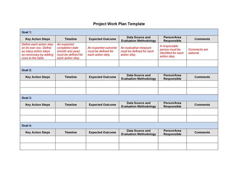 Work Plan - 40 Great Templates & Samples (Excel / Word) - Template Lab