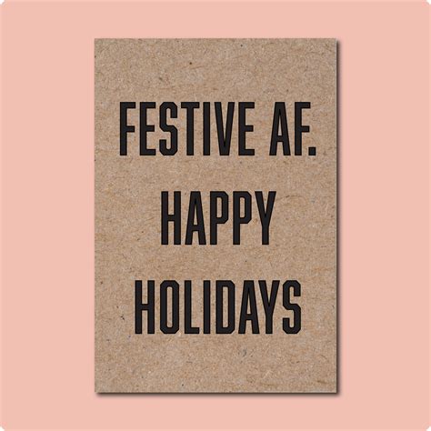 Festive AF Happy Holidays Greeting Card – Two Brides Presents