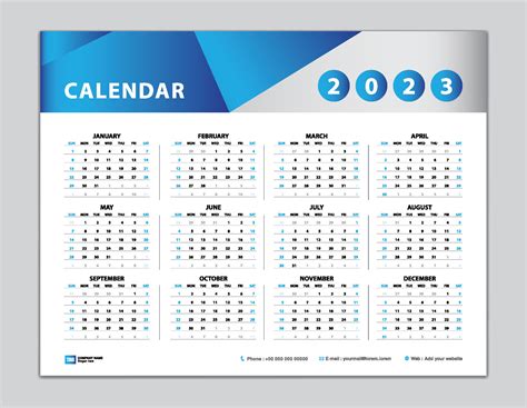 Calendar 2023 template, Desk calendar 2023 design, Wall calendar 2023 year, Set of 12 Months ...