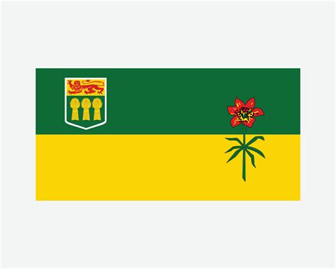 Saskatchewan Canada Province Flag. Flag of SK, CA isolated on white ...