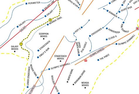 Heavenly Ski Map Art Lake Tahoe Heavenly California - Etsy