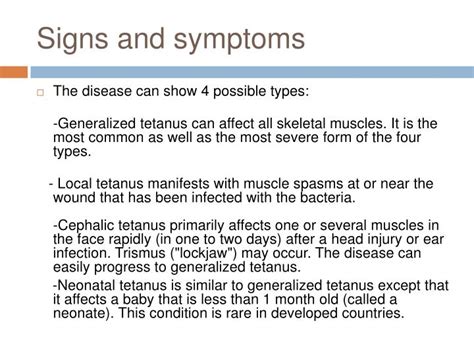 PPT - Tetanus PowerPoint Presentation - ID:142195