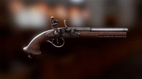 Flintlock pistol - Download Free 3D model by Cyril43 [d2b82ab] - Sketchfab