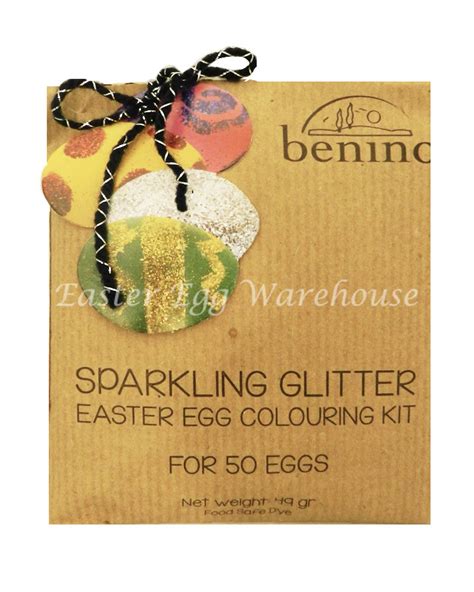 Sparkling Glitter Easter Egg Colouring Kit For 50 Eggs - Easter Egg Warehouse