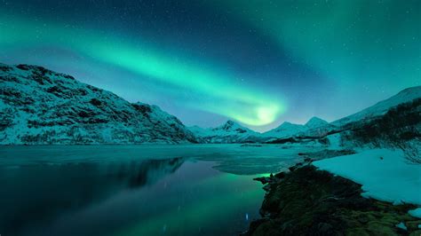 1920x1080 Resolution Lofoten Aurora Borealis HD Norway 1080P Laptop Full HD Wallpaper ...