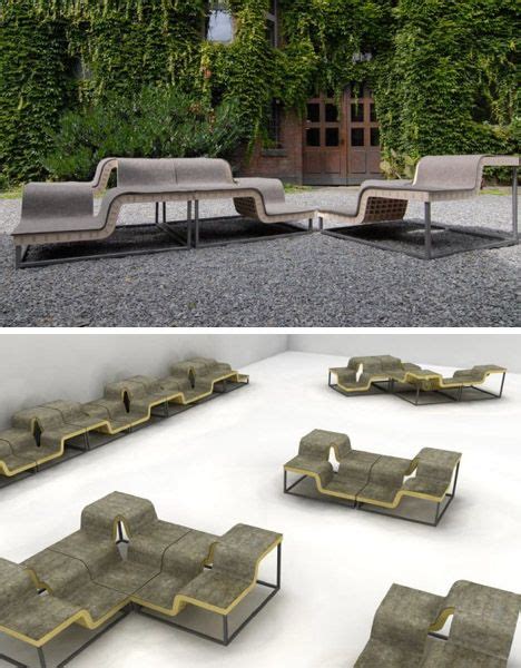 Curved Outdoor Benches for Modular Conversationalists | Curved outdoor ...