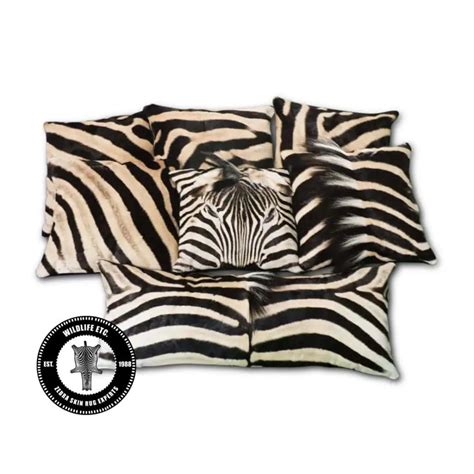 Zebra Skin Bolster Pillow 18 x 7 inches with Piping – Wildlife Etc