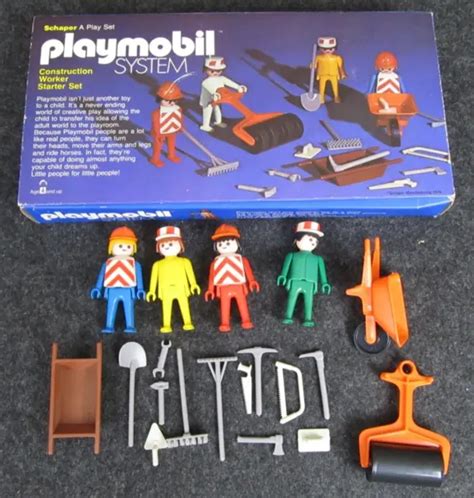 VINTAGE 1976 PLAYMOBIL System Construction Worker Starter Set $29.99 - PicClick