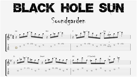 Soundgarden - BLACK HOLE SUN - Guitar Tutorial (Tab + Sheet Music ...