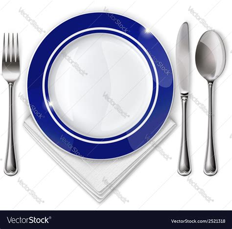 Empty plate Royalty Free Vector Image - VectorStock