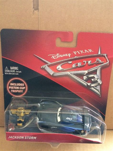 DISNEY CARS 3 DIECAST - Jackson Storm with Piston Cup Trophy – Gemdans