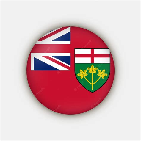 Premium Vector | Ontario flag province of canada vector illustration