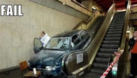 Car on Escalator – 1Funny.com