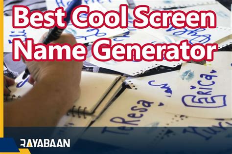 Best Cool Screen Name Generator Online Free 2024