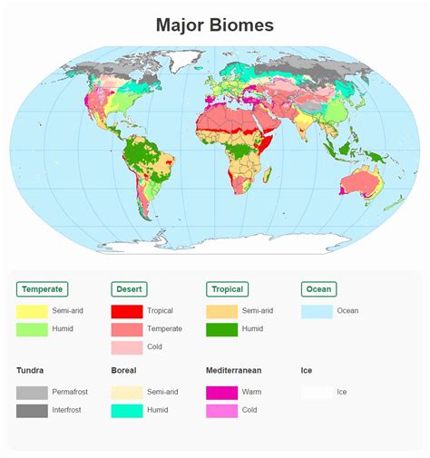 Printable World Biome Map