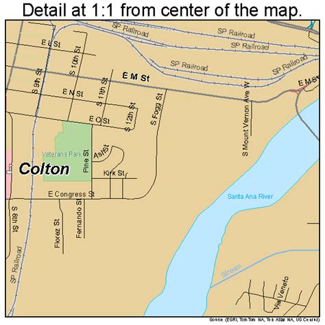 Colton California Street Map 0614890