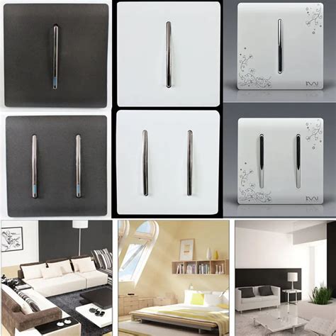 Modern Decorative Gloss Light Chrome Switch Socket Plates 1 2 Gang Way Free&Drop Shipping-in ...