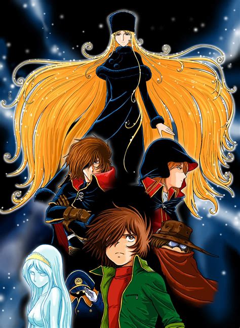 #maetel #harlock #queenemeraldas #galaxyexpress999 #leiji #matsumoto | Captain harlock, Anime ...