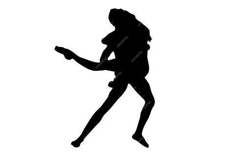 Premium Photo | Dance silhouette dancing person sketch shadow dancer art