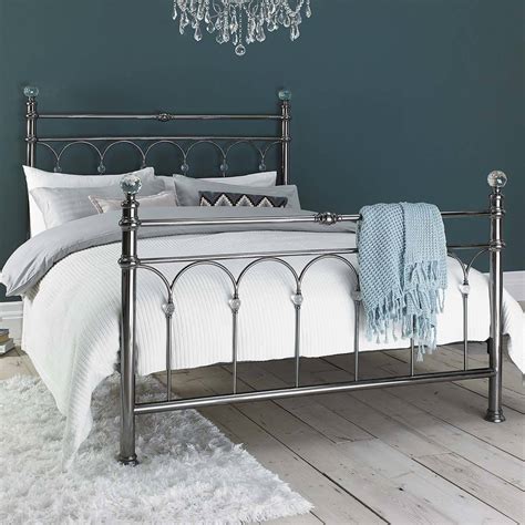 Bentley Designs Cristina Antique Nickel Finish Metal Bed ...