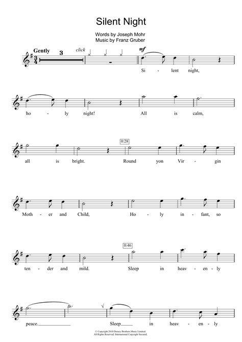 Silent Night (Flute Solo) - Print Sheet Music Now