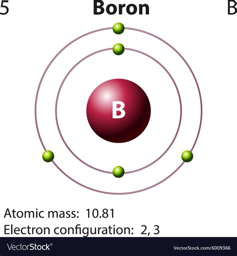 Diagram representation of the element boron Vector Image