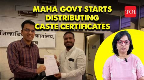 First Kunbi caste certificate issued in Dharashiv district amid Maratha quota row | TOI Original ...