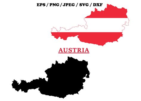 Austria National Flag Map Design Graphic by terrabismail · Creative Fabrica