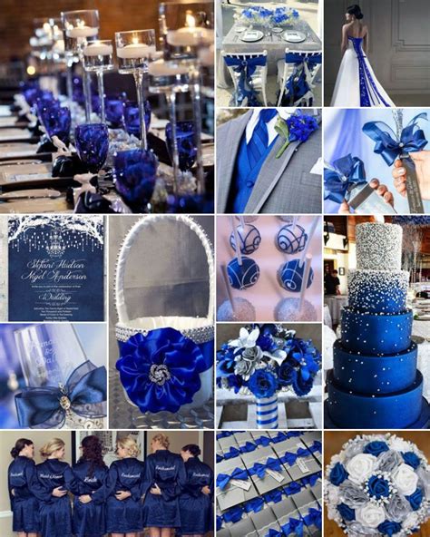 Royal Blue, White and Silver Weddings. | Royal blue wedding theme ...