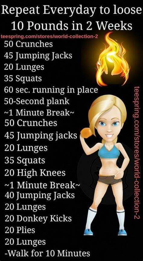 Lose ten Pounds two Weeks #WeightLossProducts | At home workout plan, Workout plan, At home workouts