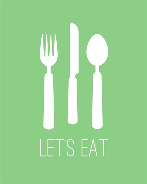 FREE "Let's Eat" Kitchen Printable {4 Colors} - Cupcake Diaries