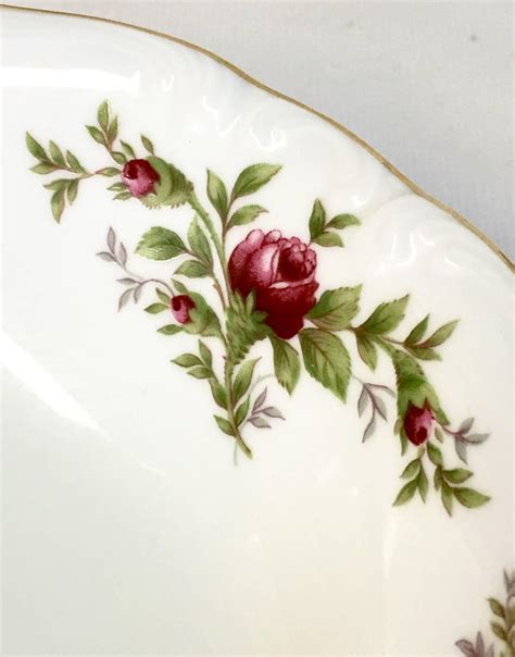 Vintage Johann Haviland "Moss Rose" Porcelain Dinnerware , S/31 For Sale at 1stdibs