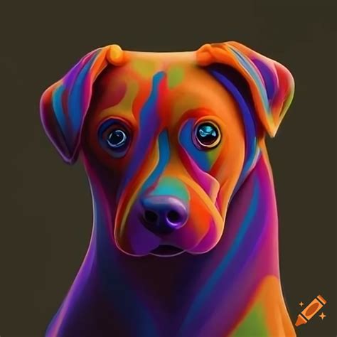 Colorful dog on Craiyon