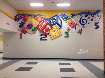 Playschool Wall Painting,Nursery School Wall Painting Artist,School Cartoon Painting Works ...