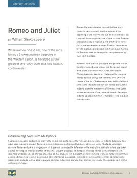 Romeo and Juliet: Constructing Love with Metaphors in Act II, Scene II