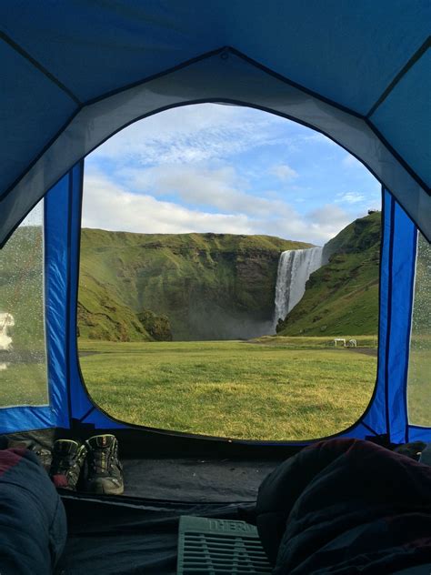 Camping at Skogafoss, Iceland | Around the worlds, Camping, Waterfall