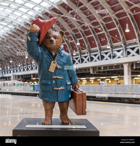 Paddington Bear Statue At Paddington Station