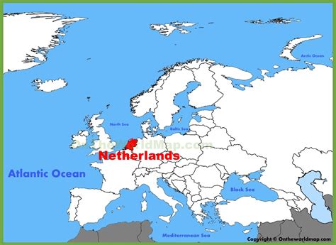 Netherlands location on the Europe map