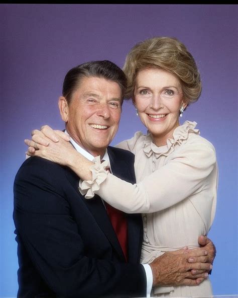 Ronald And Nancy Reagan Portrait Session by Harry Langdon