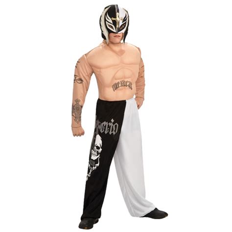 Child WWE Fancy Dress Muscle Chest Costumes Mask Outfit New Wrestler ...