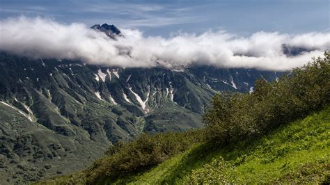 russia, Mountains, Shrubs, Clouds, Kamchatka, Nature Wallpapers HD ...