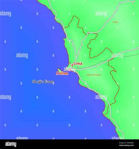 Map of Callao City in Peru Stock Photo - Alamy