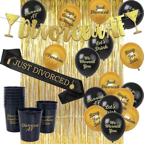 Divorce Party Decorations 30 Piece Kit Includes: Banner, 16 Balloons ...