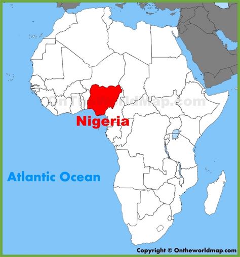 Nigeria location on the Africa map - Ontheworldmap.com