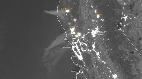 NOAA satellite image shows Northern California fires from space - ABC7 San Francisco