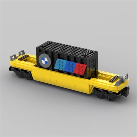 LEGO MOC TTX Container Car with a 20ft black "BMW logo" container by ...