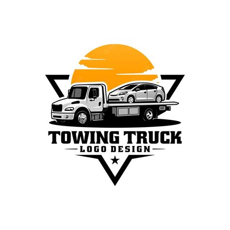 Premium Vector | Towing truck service logo vector