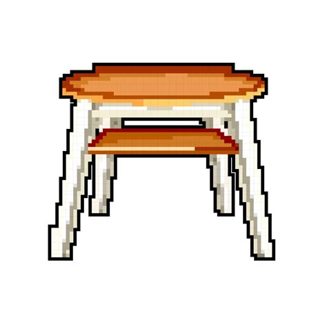 wooden kid table game pixel art vector illustration 23874813 Vector Art ...