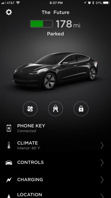 tesla-model-3-app-climate-charging - TESLARATI