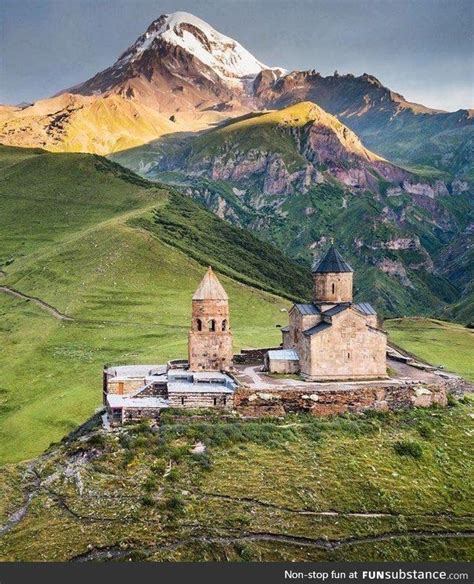 Gergeti Trinity Church, Kazbegi, Georgia - FunSubstance in 2020 | Georgia travel guide, Georgia ...